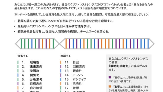 実践 ストレングスファインダーで自分の強みを知る マイゼロプラス